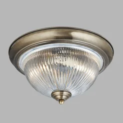 Deckenleuchte American Diner IP44, messing antik