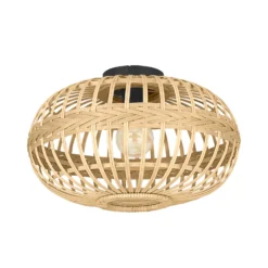 Deckenleuchte Amsfield aus Bambus, oval