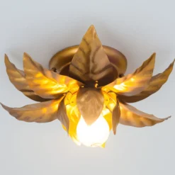 Deckenleuchte ANTIK mit goldenen Blättern 26 cm