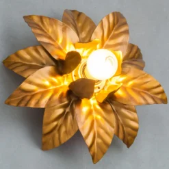 Deckenleuchte ANTIK mit goldenen Blättern 26 cm