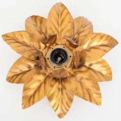 Deckenleuchte ANTIK mit goldenen Blättern 26 cm
