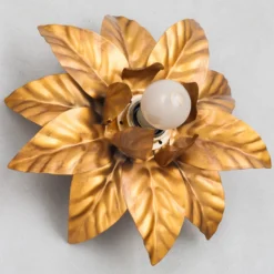 Deckenleuchte ANTIK mit goldenen Blättern 26 cm