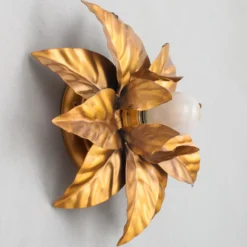 Deckenleuchte ANTIK mit goldenen Blättern 26 cm