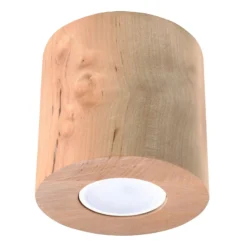 Deckenleuchte Ara als Zylinder aus Holz