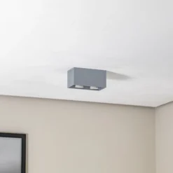 Deckenleuchte Ara Maxi aus Aluminium 2fl. grau
