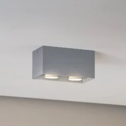 Deckenleuchte Ara Maxi aus Aluminium 2fl. grau