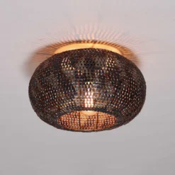Deckenleuchte Armor, brüniert, Ø 40 cm, Metall