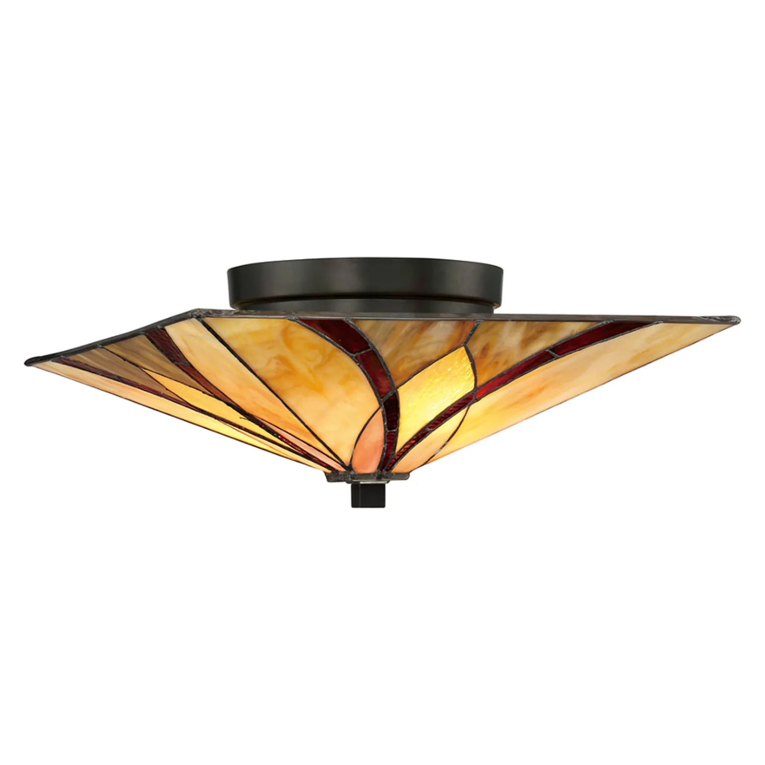 Deckenleuchte Asheville Tiffany-Design Höhe 16,7cm