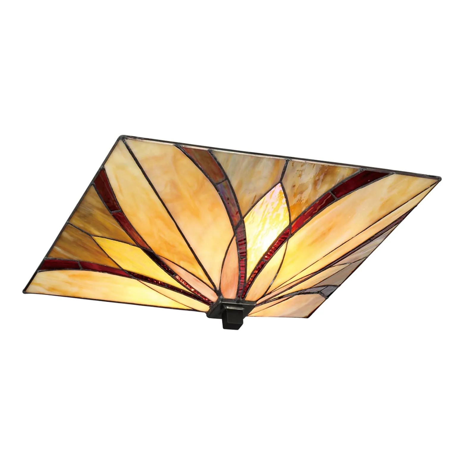 Deckenleuchte Asheville Tiffany-Design Höhe 16,7cm