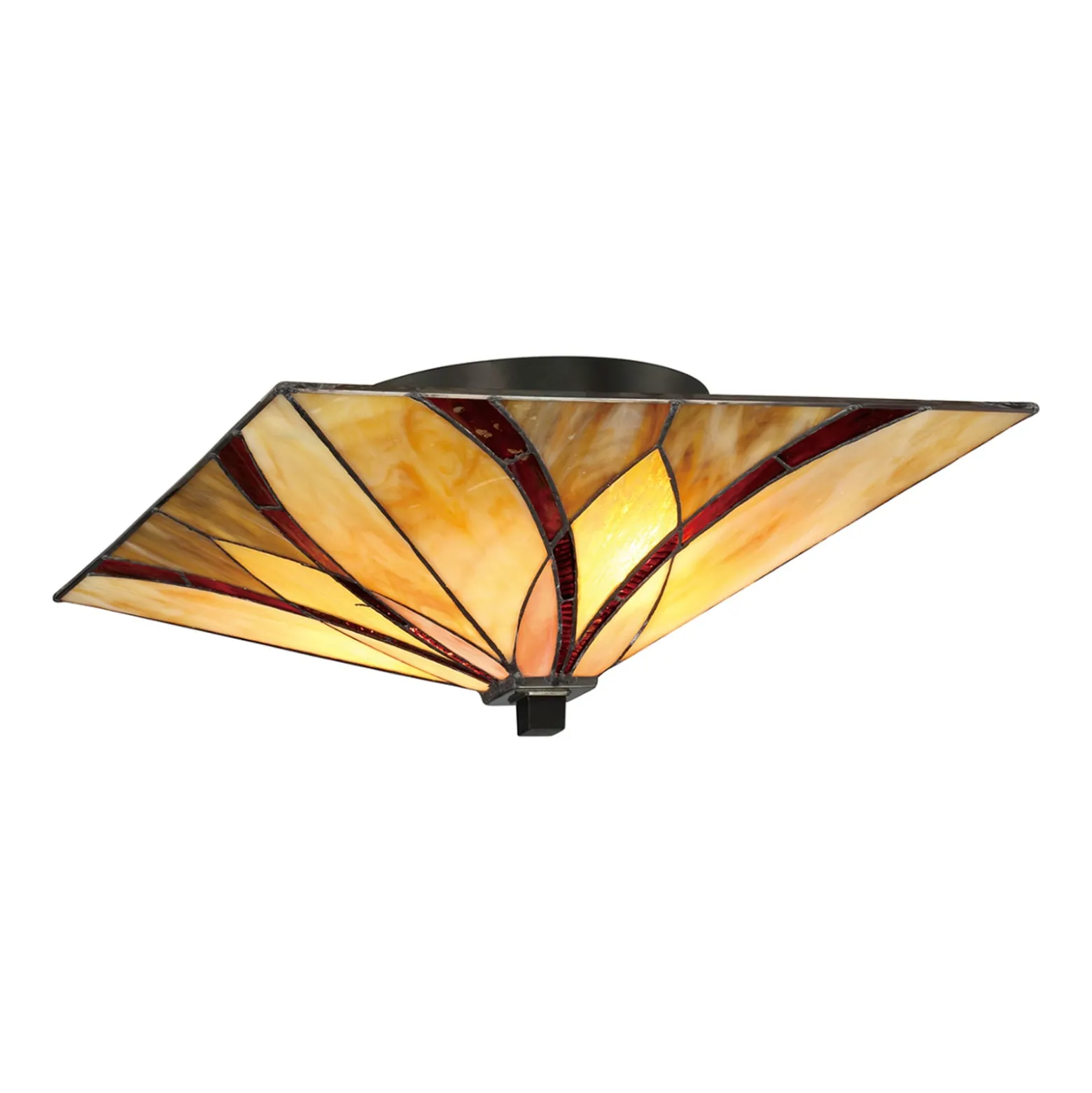 Deckenleuchte Asheville Tiffany-Design Höhe 16,7cm