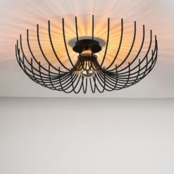 Deckenleuchte Aspendos N-639, schwarz, Metall, Ø 56 cm