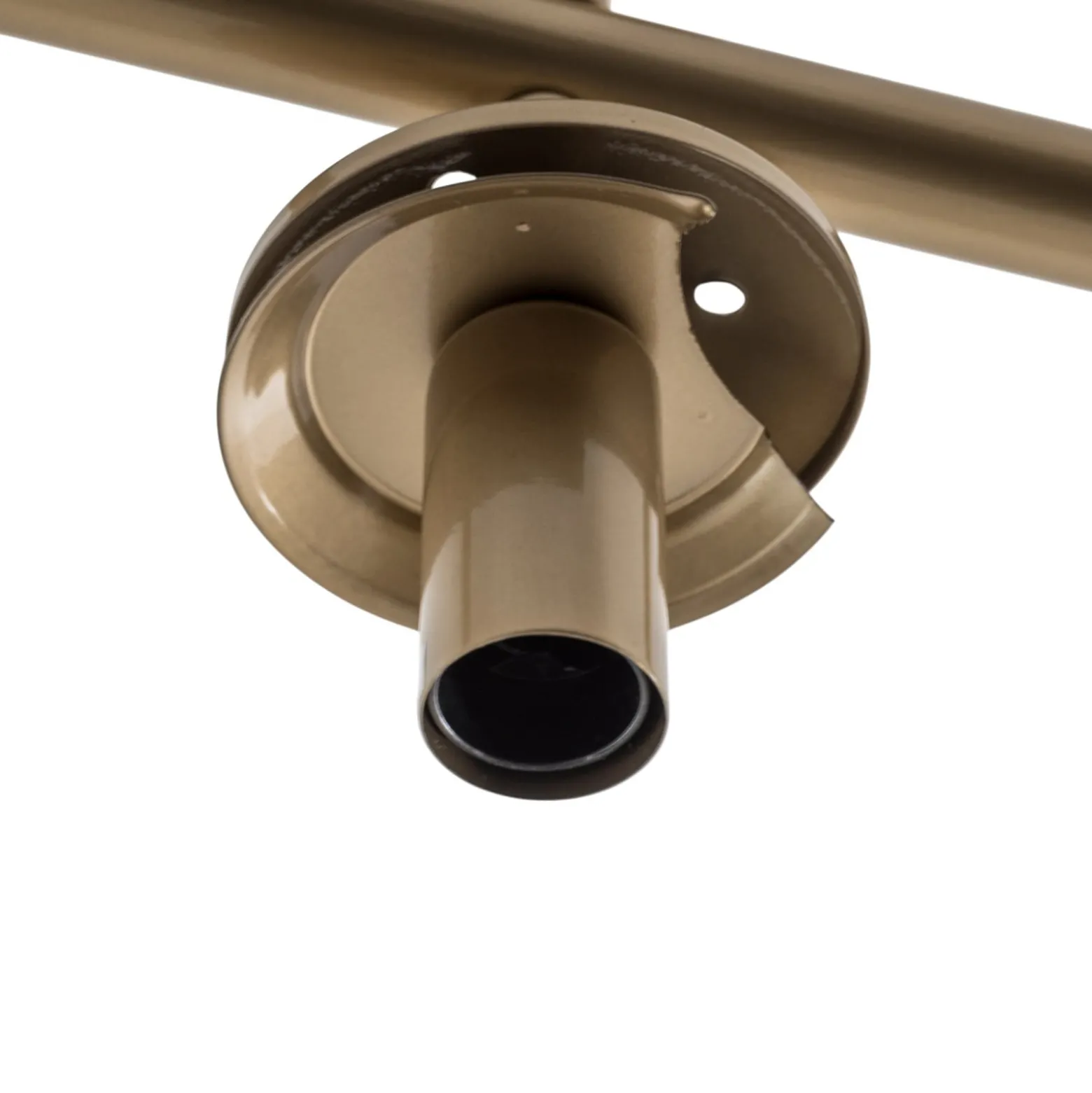 Deckenleuchte Atmaca, 3-flammig, gold antik, Glas, 60 cm