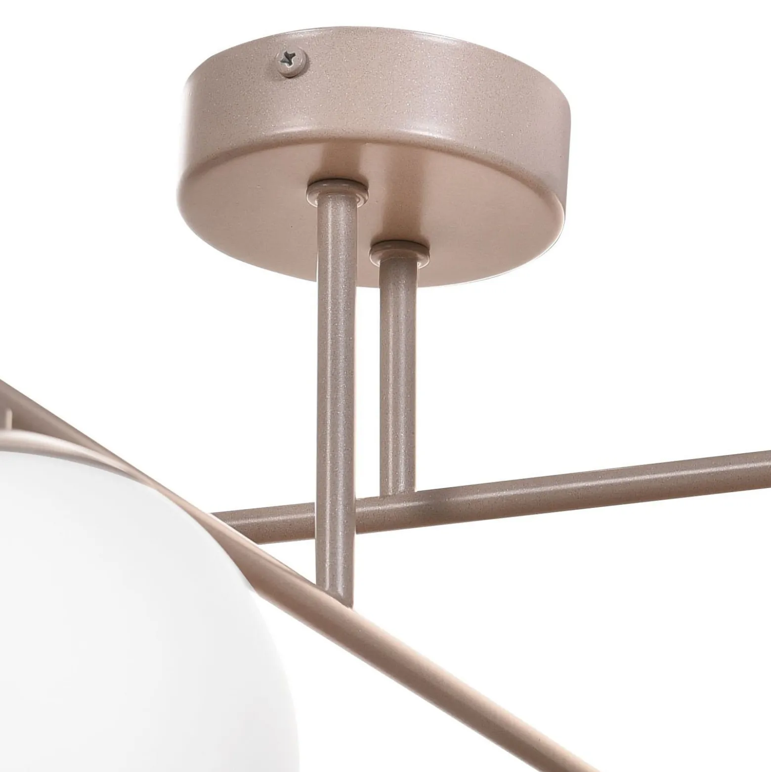Deckenleuchte Aurora, beige, Ø 50 cm, 4-flammig, Glas, E14