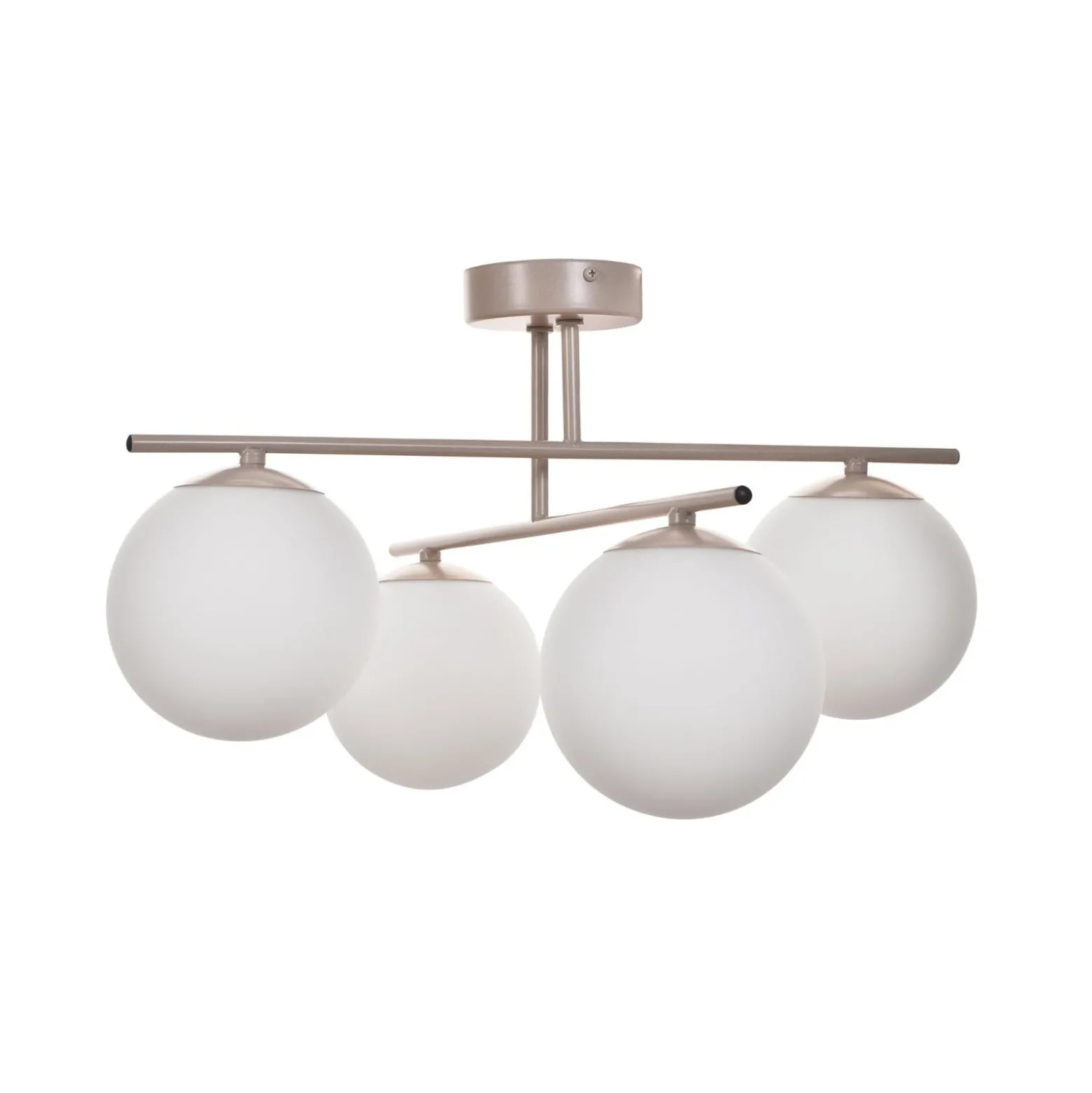 Deckenleuchte Aurora, beige, Ø 50 cm, 4-flammig, Glas, E14
