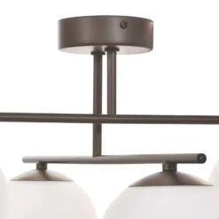 Deckenleuchte Aurora, braun, Ø 50 cm, 4-flammig, Glas, E14