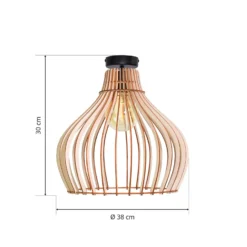 Deckenleuchte Barrel mit Schirm aus Holz