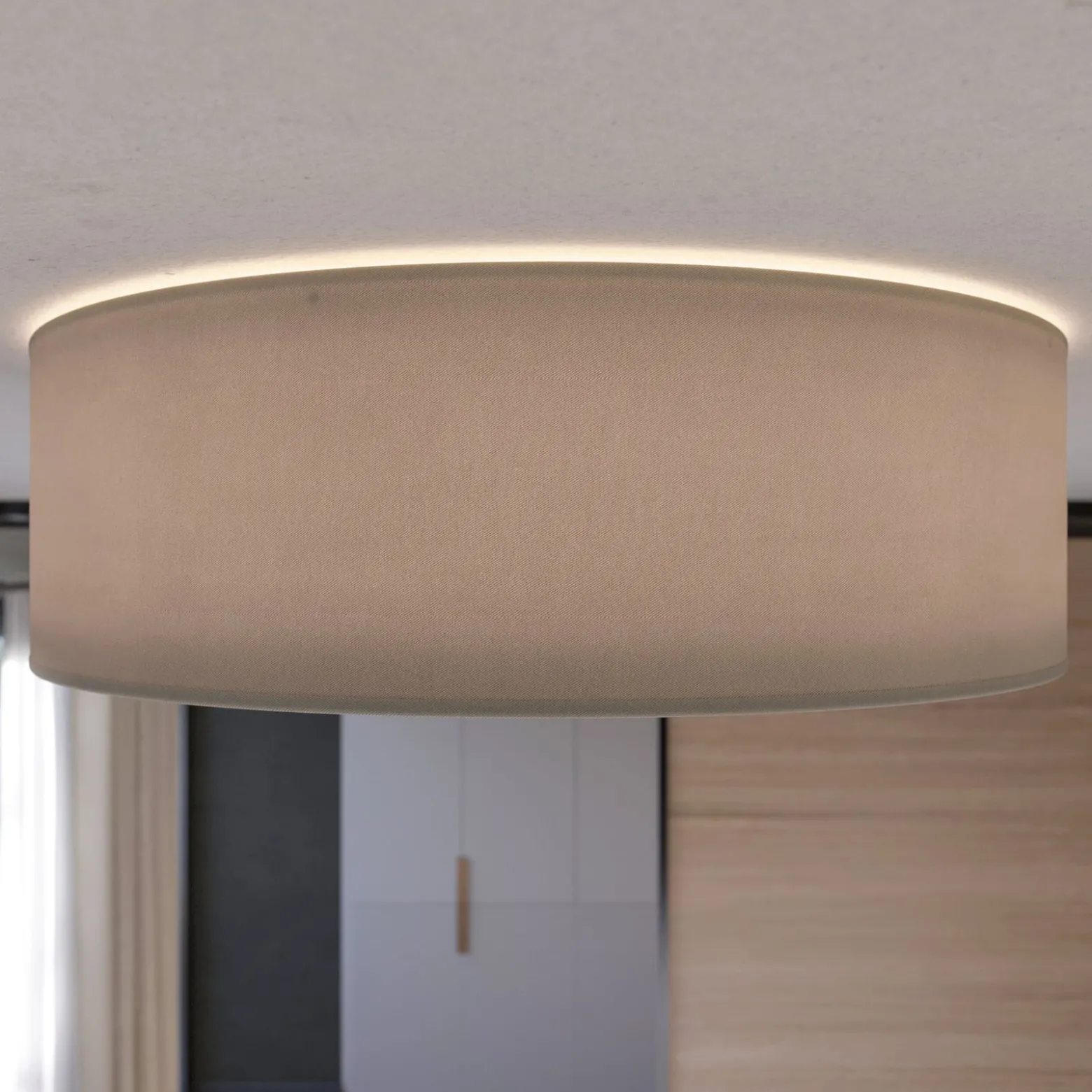 Deckenleuchte Bilbao, grau/gold, Ø 60 cm