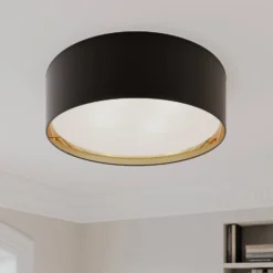 Deckenleuchte Bilbao, schwarz/gold, Ø 60 cm