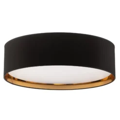 Deckenleuchte Bilbao, schwarz/gold, Ø 60 cm