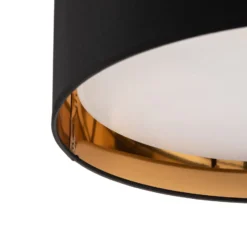 Deckenleuchte Bilbao,schwarz/gold, Ø 45 cm