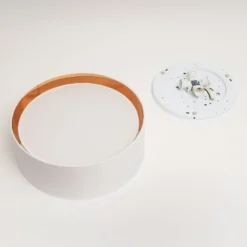 Deckenleuchte Bilbao, weiß/gold, Ø 45 cm