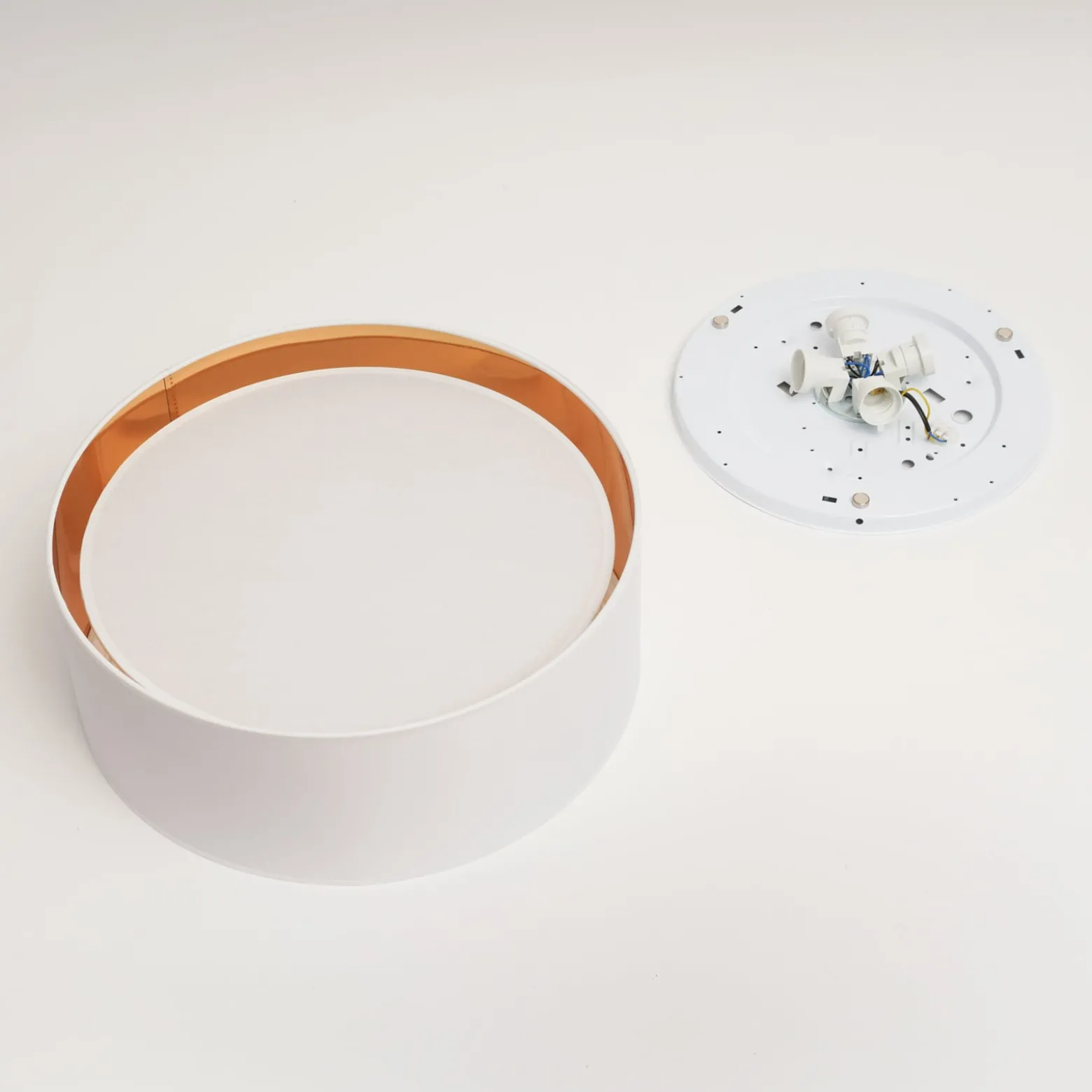 Deckenleuchte Bilbao, weiß/gold, Ø 45 cm