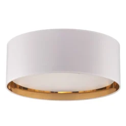 Deckenleuchte Bilbao, weiß/gold, Ø 45 cm