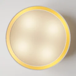 Deckenleuchte Bilbao, weiß/gold, Ø 45 cm