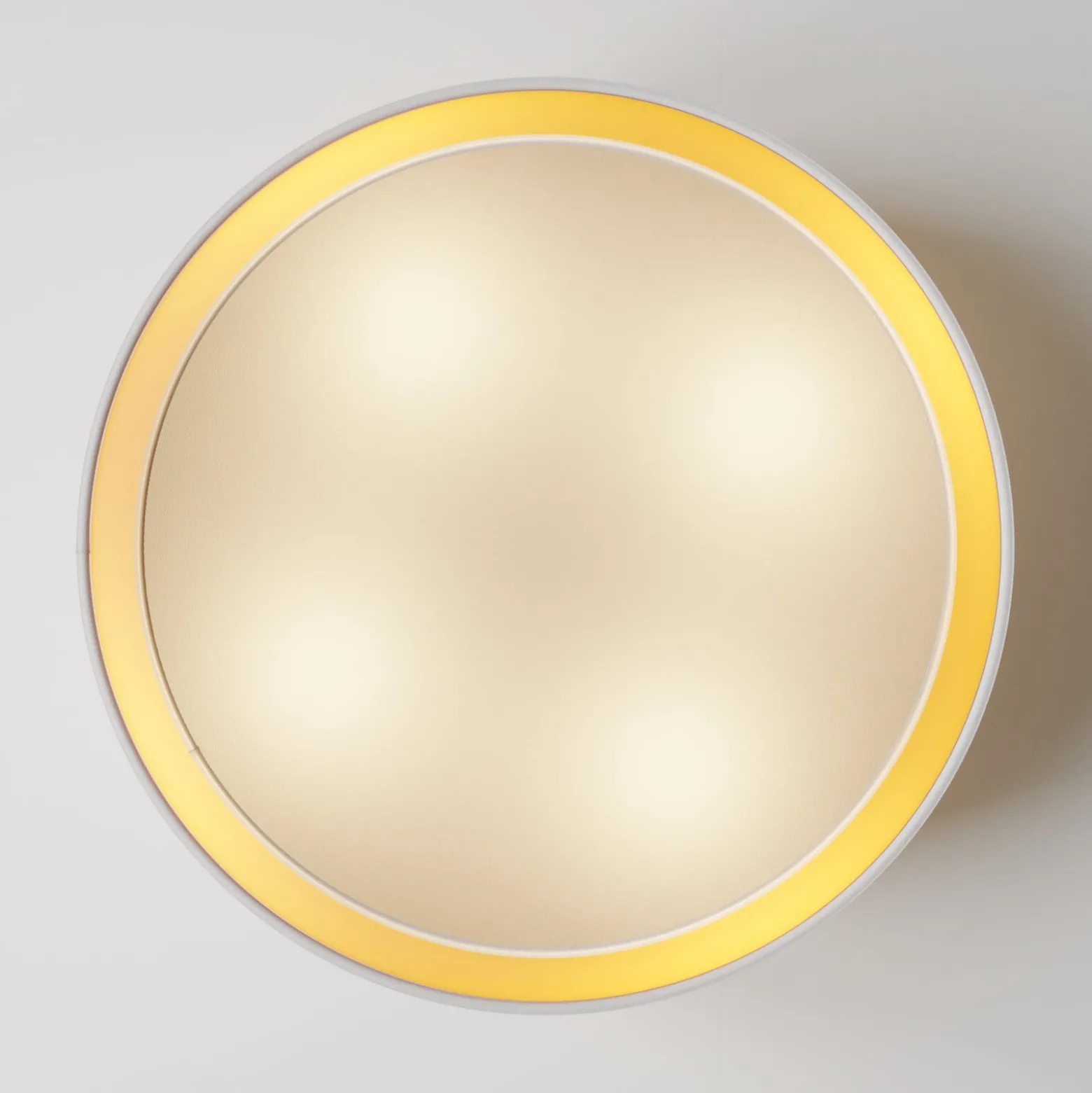 Deckenleuchte Bilbao, weiß/gold, Ø 45 cm