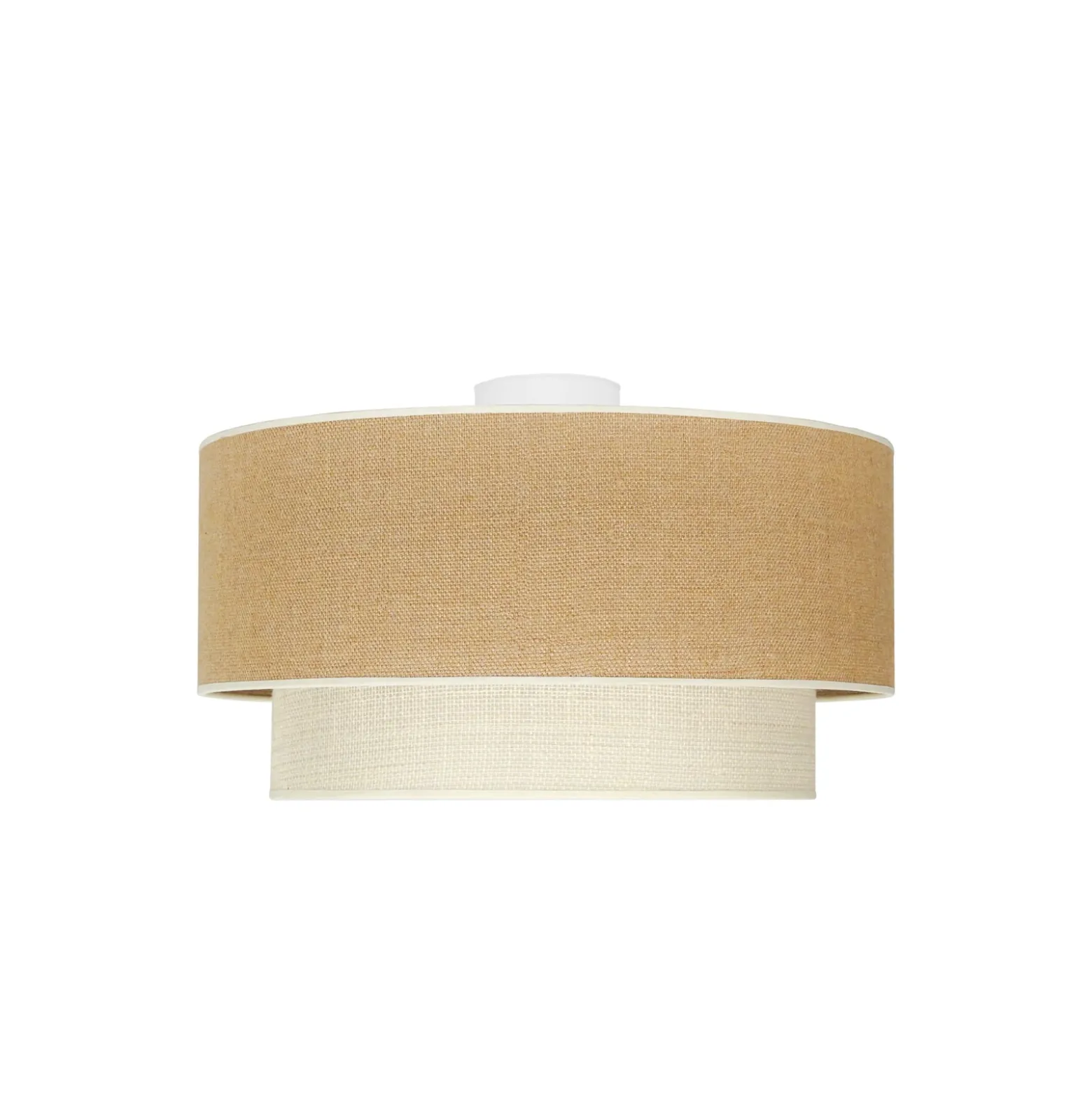 Deckenleuchte Boho, braun/beige, Ø 45 cm, Textil
