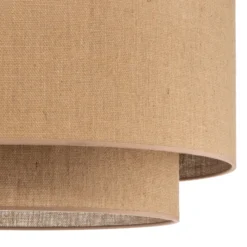Deckenleuchte Boho, braun, Ø 60 cm, Textil