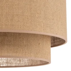 Deckenleuchte Boho, braun, Ø 45 cm, Textil