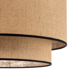 Deckenleuchte Boho, braun/schwarz, Ø 45 cm, Textil
