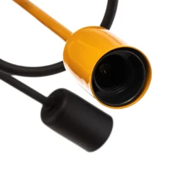 Deckenleuchte Cambridge, 4-flammig, schwarz-orange