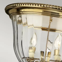 Deckenleuchte Cambridge, Messing/Glas, Höhe 33cm