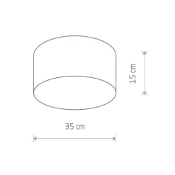 Deckenleuchte Cameron, grau, Ø 35 cm