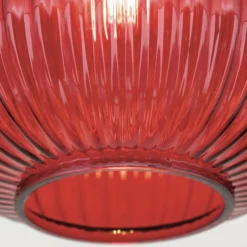 Deckenleuchte Carneval, rot, Ø 20 cm, Glas, E27