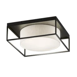 Deckenleuchte Carre 50x50cm Stoffschirm weiß