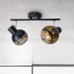 Deckenleuchte Casco, zweiflammig, schwarz