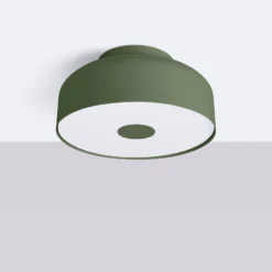 Deckenleuchte CLARO, olivgrün, Ø 30 cm, Metall, 4 x E27