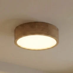 Deckenleuchte Cleo, Ø 38 cm, Eichenholz, E27