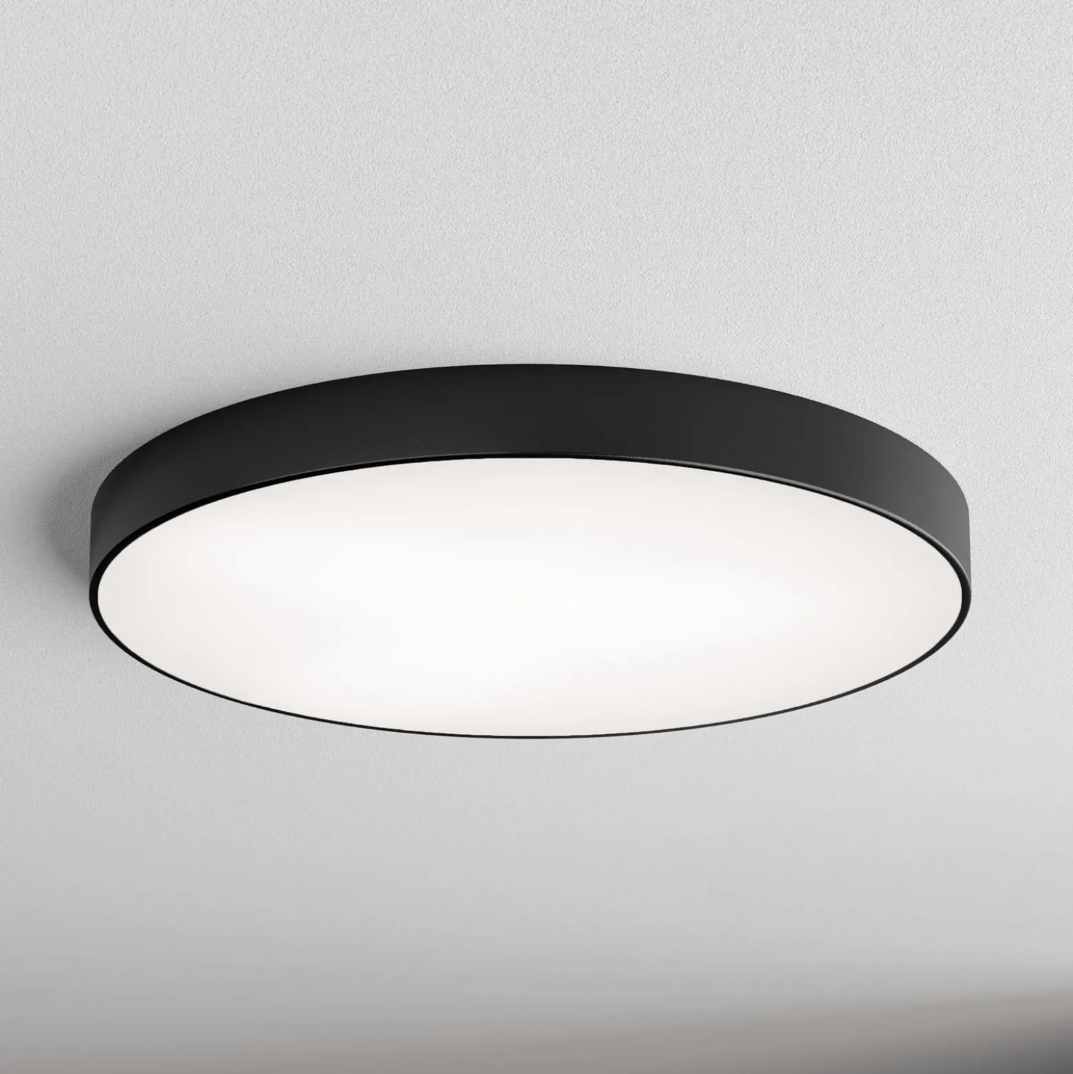 Deckenleuchte Cleo, Ø 78 cm, IP20, schwarz, Metall, E27