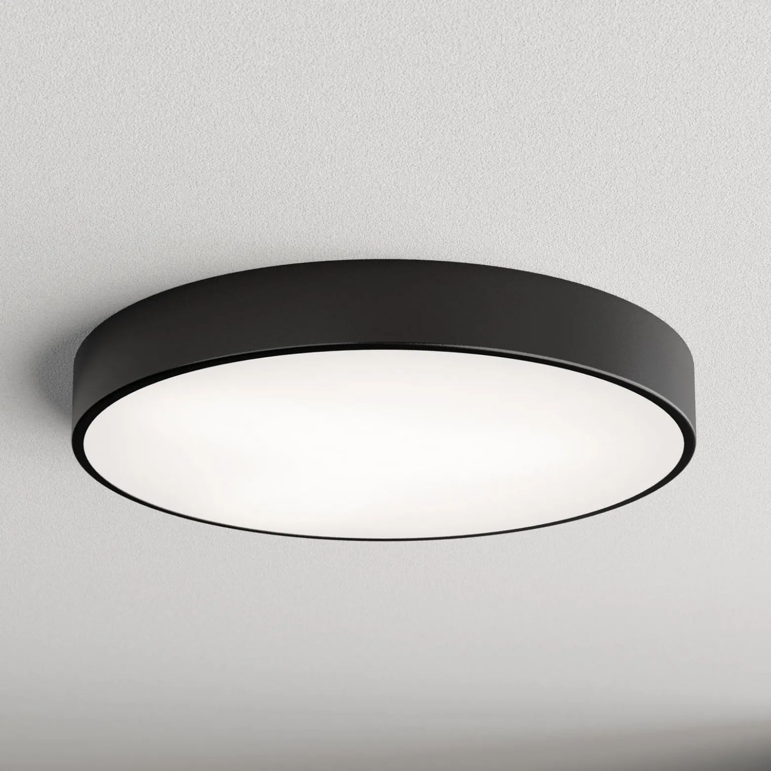 Deckenleuchte Cleo, Ø 60 cm, IP20, schwarz, Metall, E27