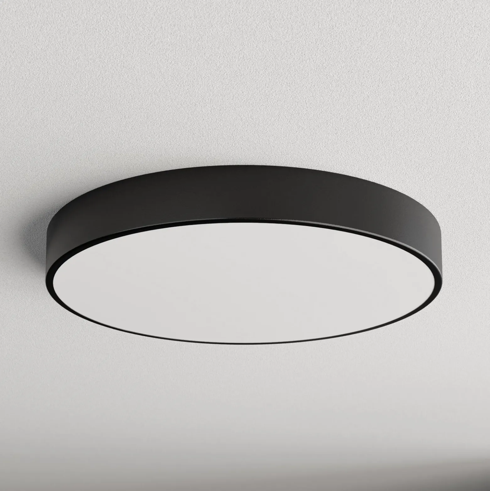 Deckenleuchte Cleo, Ø 60 cm, IP20, schwarz, Metall, E27
