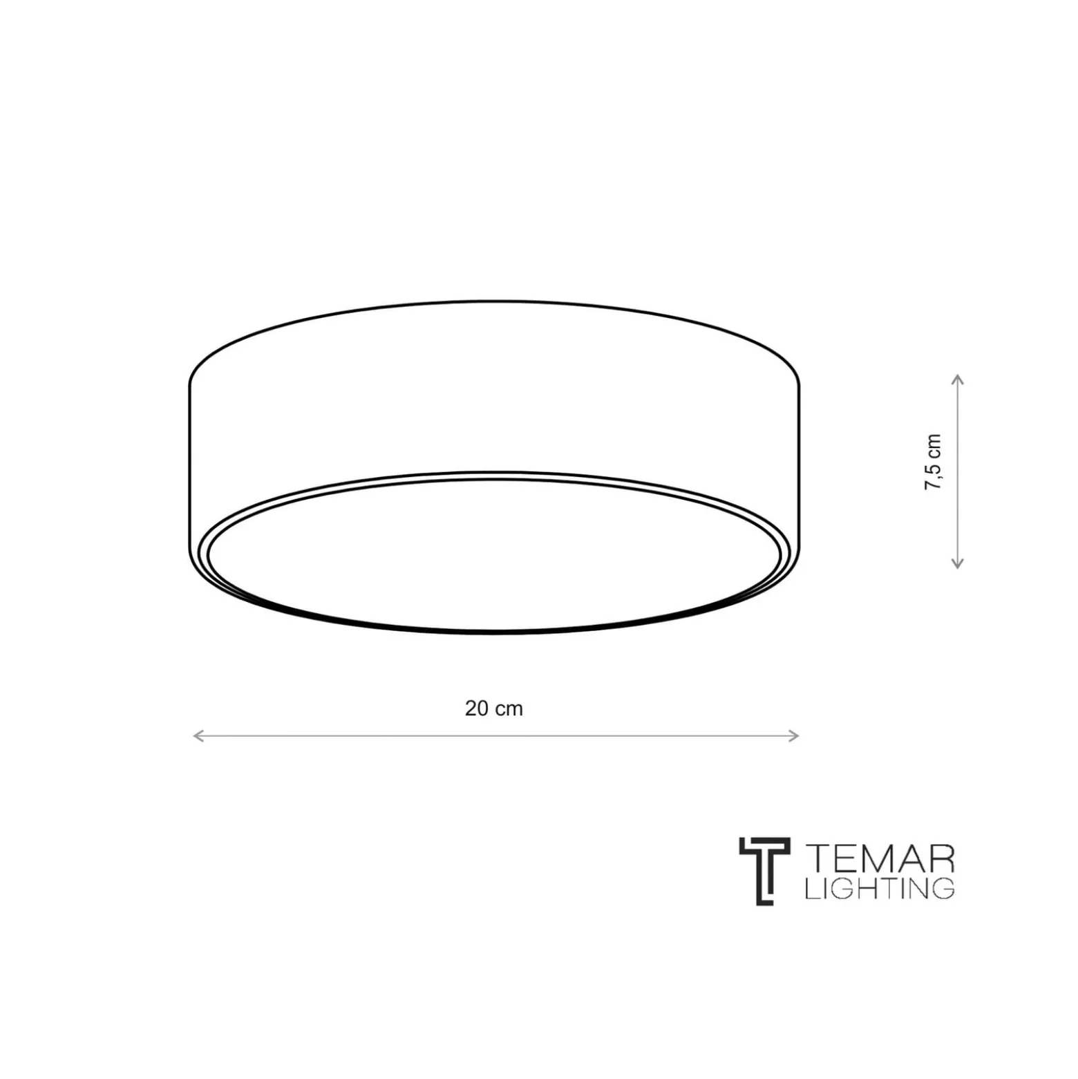Deckenleuchte Cleo, Ø 20 cm, IP20, schwarz, Metall, E27