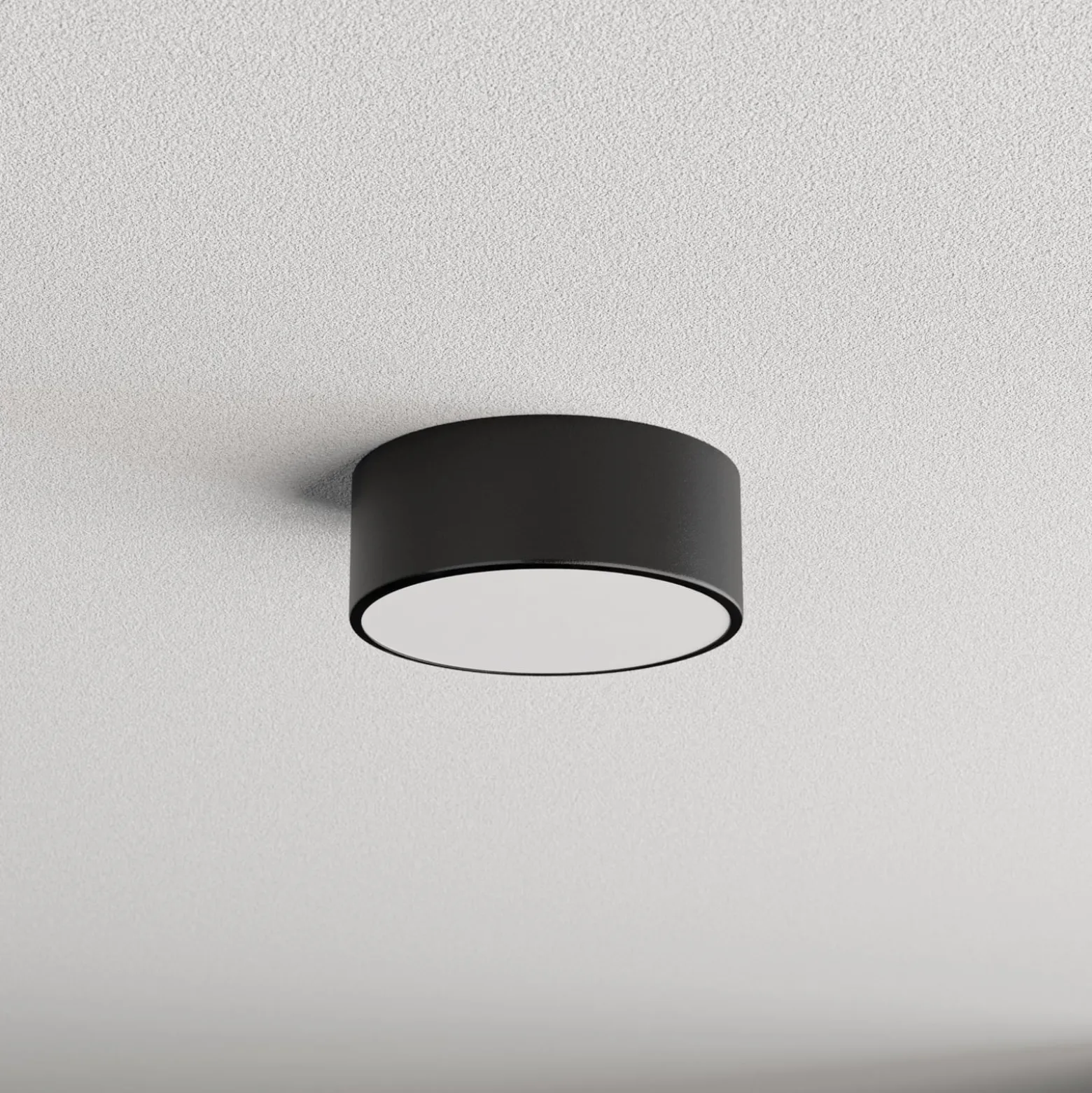 Deckenleuchte Cleo, Ø 20 cm, IP20, schwarz, Metall, E27