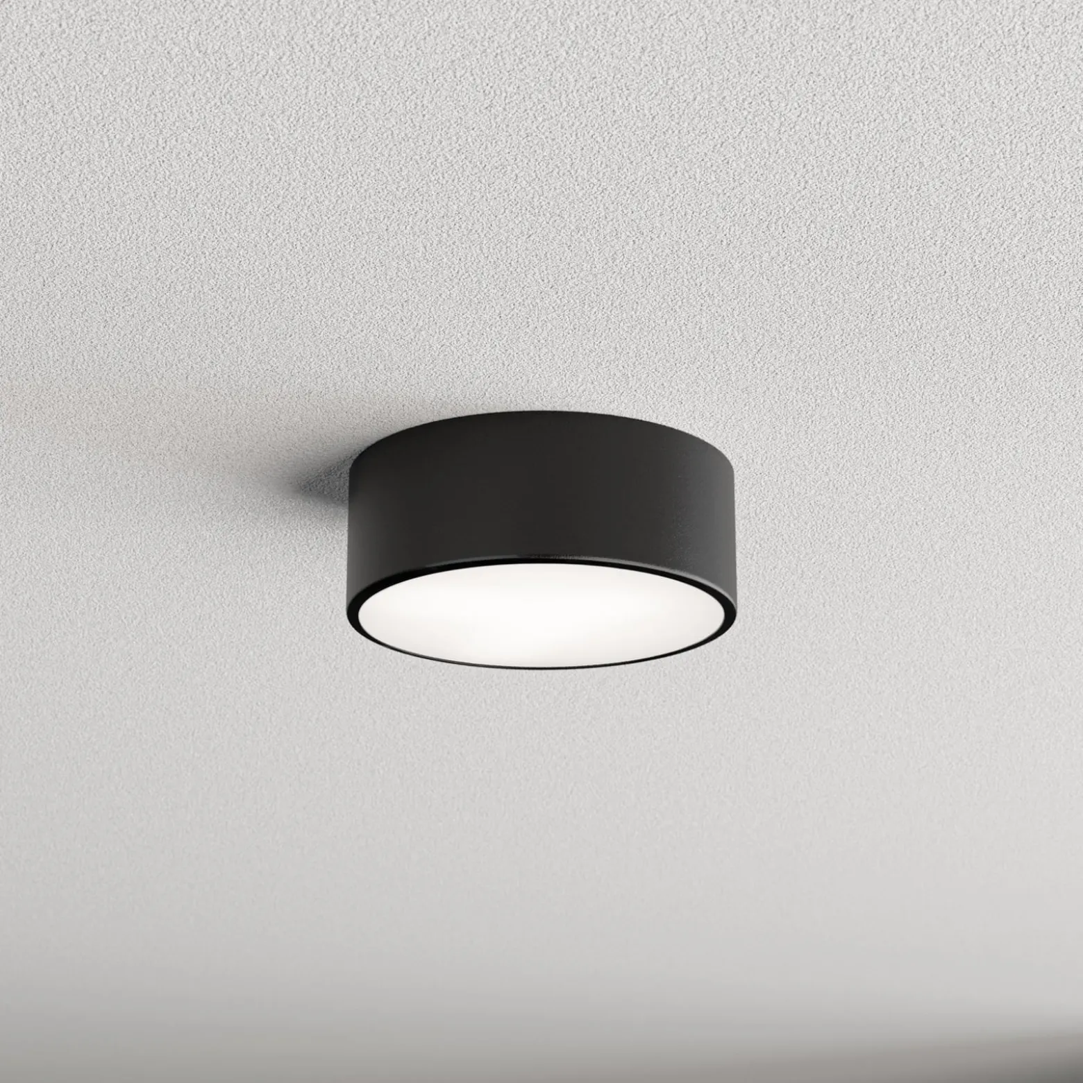 Deckenleuchte Cleo, Ø 20 cm, IP20, schwarz, Metall, E27