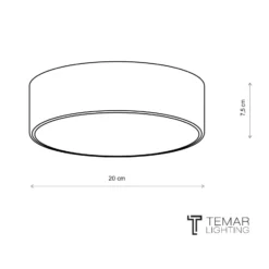 Deckenleuchte Cleo, Ø 20 cm, IP54, weiß, Metall, E27