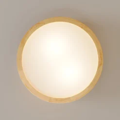 Deckenleuchte Cleo, Ø 27,5cm, Kiefernholz, E27