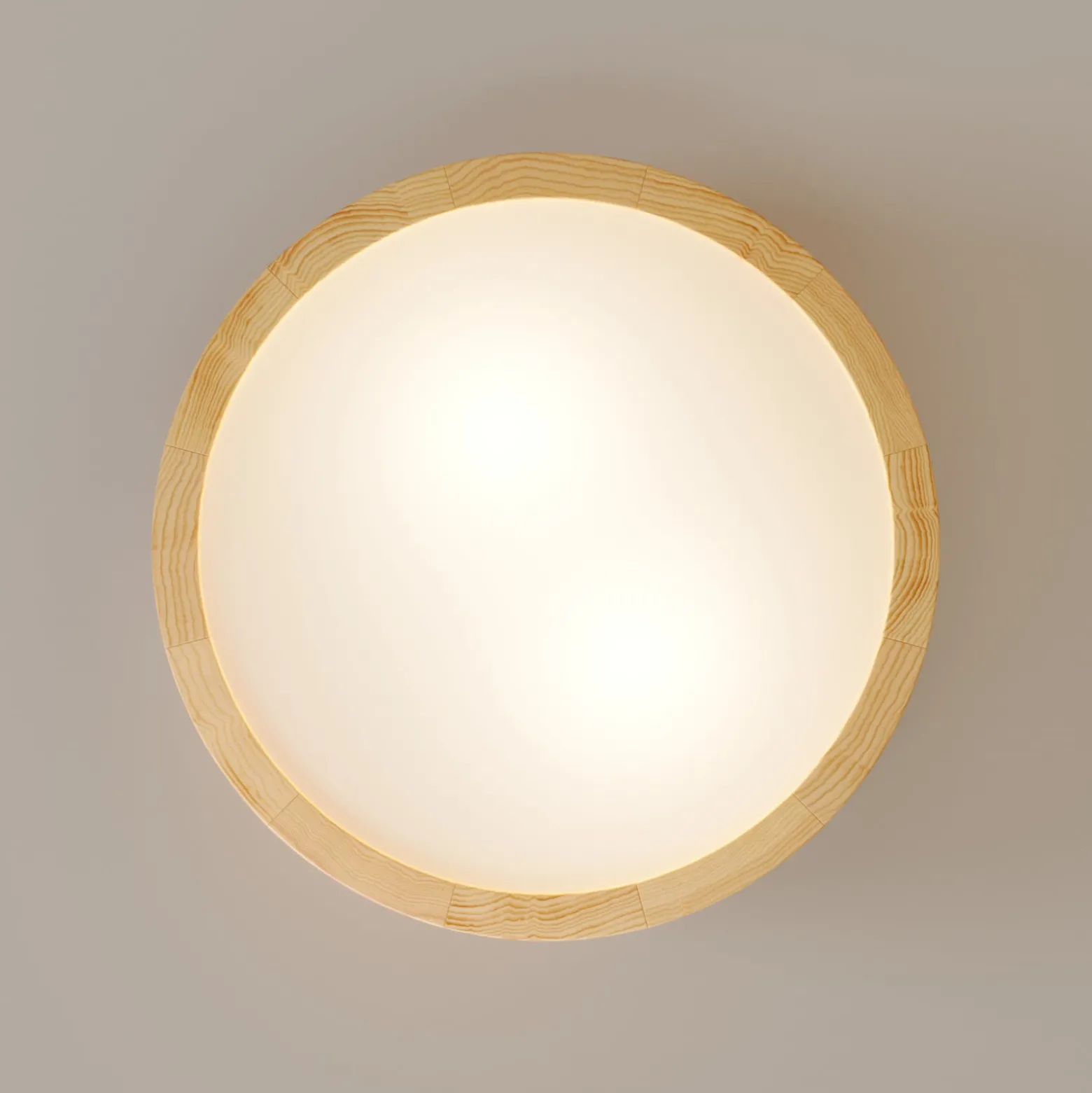 Deckenleuchte Cleo, Ø 27,5cm, Kiefernholz, E27